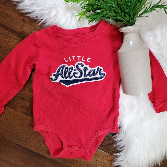 🌿5/$25 Carter's Red All-Star Bodysuit | sz 24m - Picture 2 of 7